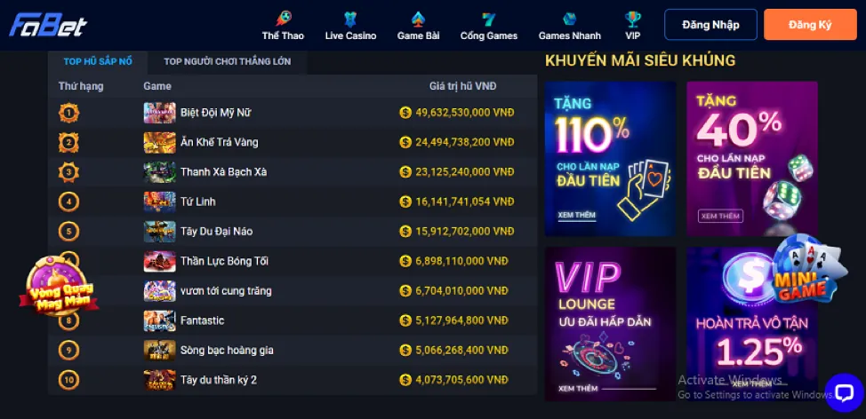 Tham gia 32win32 khuyến mãi ngay